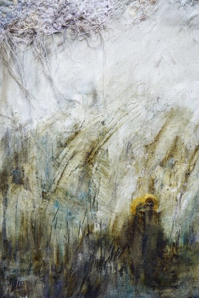 Fragment, Bieda z Nędzą,  olej, nić / płótno, 72 x 105 cm,  praca dostępna, cena 12.000 zł